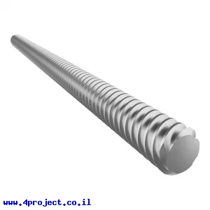 בורג הנעה 8mm ACME, תנועה של 8 מ"מ לסיבוב – אורך 150 מ"מ (סין)