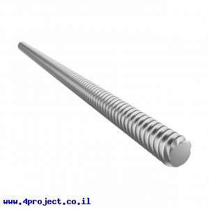 בורג הנעה 8mm ACME, תנועה של 8 מ"מ לסיבוב – אורך 200 מ"מ (סין)