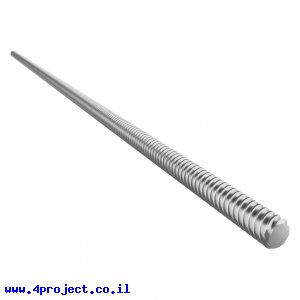 בורג הנעה 8mm ACME, תנועה של 8 מ"מ לסיבוב – אורך 500 מ"מ (סין)