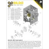 גלגל שיניים חלזוני ל-goBILDA, ציר 8 מ"מ REX, ערכה עם יחס העברה 1:28