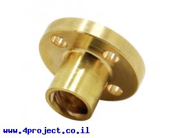 תמונה של מוצר אום לבורג הנעה 8mm, תנועה של 2 מ"מ לסיבוב - חורים ללא הברגה (סין)