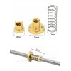 אום לבורג הנעה 8mm, תנועה של 2 מ"מ לסיבוב - קפיץ למניעת backlash (סין)