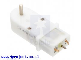 תמונה של מוצר מנוע מיני פלסטי 150rpm @ 4.5V דגם HP עם ציר אחורי - ישר