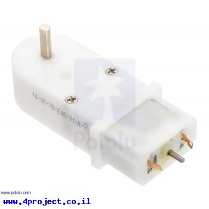 מנוע מיני פלסטי 120rpm @ 4.5V דגם LP עם ציר אחורי - ישר