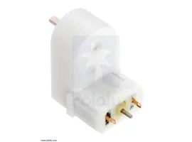 תמונה של מוצר מנוע מיני פלסטי 120rpm @ 4.5V דגם LP עם ציר אחורי - זווית