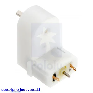 מנוע מיני פלסטי 120rpm @ 4.5V דגם LP עם ציר אחורי - זווית