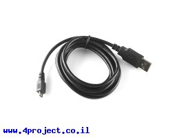 תמונה של מוצר כבל USB A ל-microB באורך 1.8 מטר