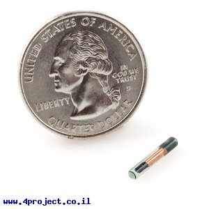 תג RFID - קפסולת זכוכית למערכת 125KHz