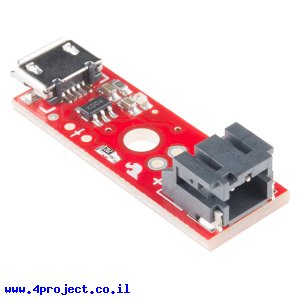 מטען סוללות LiPoly תא אחד בסיסי - microUSB