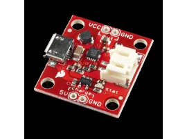 תמונה של מוצר מטען סוללות LiPoly תא אחד + ממיר מתח 3.3/5V - גרסה קודמת
