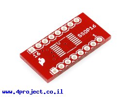 תמונה של מוצר כרטיסון מתאם בין SSOP ל-DIP 16pin