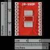 כרטיסון מתאם בין SSOP ל-DIP 20pin