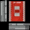כרטיסון מתאם בין SSOP ל-DIP 20pin