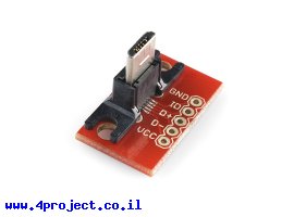 תמונה של מוצר כרטיסון עם מחבר USB MicroB זכר