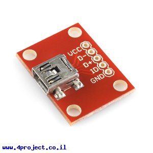 כרטיסון עם מחבר USB MiniB נקבה - SparkFun