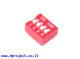 תמונה של מוצר מפסק DIP עם 4 מצבים