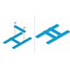 פרופיל אלומיניום 8x24 מ"מ - אורך 256 מ"מ