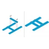פרופיל אלומיניום 8x24 מ"מ - אורך 256 מ"מ