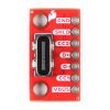 כרטיסון עם מחבר USB-C 2.0 נקבה, אנכי - SparkFun