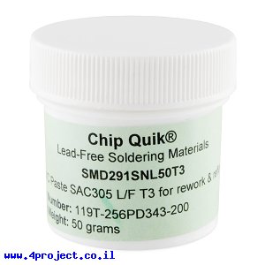 בדיל הלחמה נטול עופרת - Chip Quik, משחה, 50 גרם