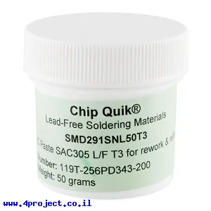 בדיל הלחמה נטול עופרת - Chip Quik, משחה, 50 גרם