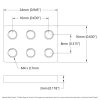 חיבור מהדק 2x3 עם הברגה M4, דגם (16-24) - חבילה של 2
