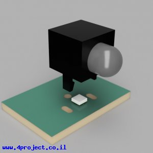 מוליך אור ללד SMD לקצה המעגל - 90 מעלות