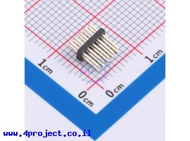 תמונה של מוצר מחבר שורה זכר - 2x5, מרווח 1.27 מ"מ