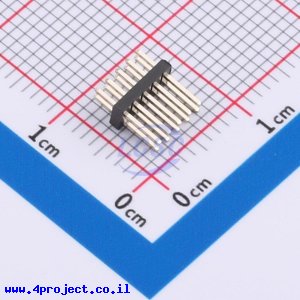 מחבר שורה זכר - 2x5, מרווח 1.27 מ"מ