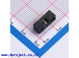תמונה של מוצר מחבר זכר 2x5 לכבל שטוח, מרווח 1.27 מ"מ