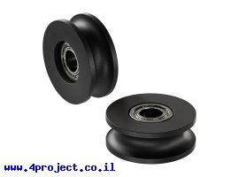 תמונה של מוצר גלגל U-Wheel לפרופיל Rail-Channel לציר 8 מ"מ - חבילה של 2
