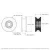 גלגל U-Wheel לפרופיל Rail-Channel לציר 8 מ"מ REX - חבילה של 2