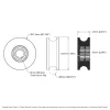 גלגל U-Wheel לפרופיל Rail-Channel לציר 8 מ"מ REX - חבילה של 2