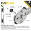 גלגל U-Wheel לפרופיל Rail-Channel לציר 8 מ"מ REX - חבילה של 2