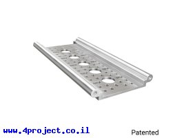תמונה של מוצר פרופיל אלומיניום Rail-Channel סדרה 1122 - אורך 144 מ"מ, 5 חורים
