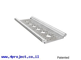 תמונה של מוצר פרופיל אלומיניום Rail-Channel סדרה 1122 - אורך 168 מ"מ, 6 חורים