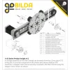 פרופיל אלומיניום Rail-Channel סדרה 1122 - אורך 288 מ"מ, 11 חורים