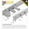 פרופיל אלומיניום Rail-Channel סדרה 1122 - אורך 360 מ"מ, 14 חורים