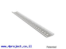 תמונה של מוצר פרופיל אלומיניום Rail-Channel סדרה 1122 - אורך 624 מ"מ, 25 חורים