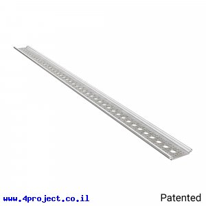 פרופיל אלומיניום Rail-Channel סדרה 1122 - אורך 1008 מ"מ, 41 חורים