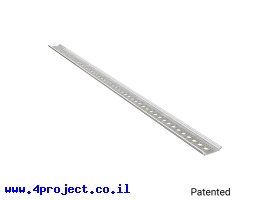 תמונה של מוצר פרופיל אלומיניום Rail-Channel סדרה 1122 - אורך 1200 מ"מ, 49 חורים