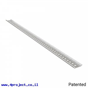 פרופיל אלומיניום Rail-Channel סדרה 1122 - אורך 1200 מ"מ, 49 חורים