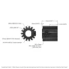 גלגל שיניים MOD0.8 לציר 6 מ"מ בצורת D, פלדה - 15 שיניים