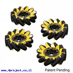 גלגל Mecanum GripForce™ בקוטר 104 מ"מ - ערכה של 4