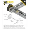 גלגל Mecanum GripForce™ בקוטר 104 מ"מ - ערכה של 4