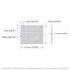לוח גמיש מחורר תבנית goBILDA, מידות 216x352 מ"מ, 27x44 חורים, פלסטיק