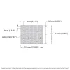 לוח גמיש מחורר תבנית goBILDA, מידות 216x352 מ"מ, 27x44 חורים, פלסטיק