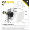 לוח גמיש מחורר תבנית goBILDA, מידות 216x352 מ"מ, 27x44 חורים, פלסטיק
