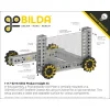 לוח גמיש מחורר תבנית goBILDA, מידות 216x352 מ"מ, 27x44 חורים, פלסטיק