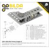 גלגל שיניים מתהדק Miter MOD1 לציר בצורת D של 6 מ"מ, 45 מעלות, פלדה - 24 שיניים